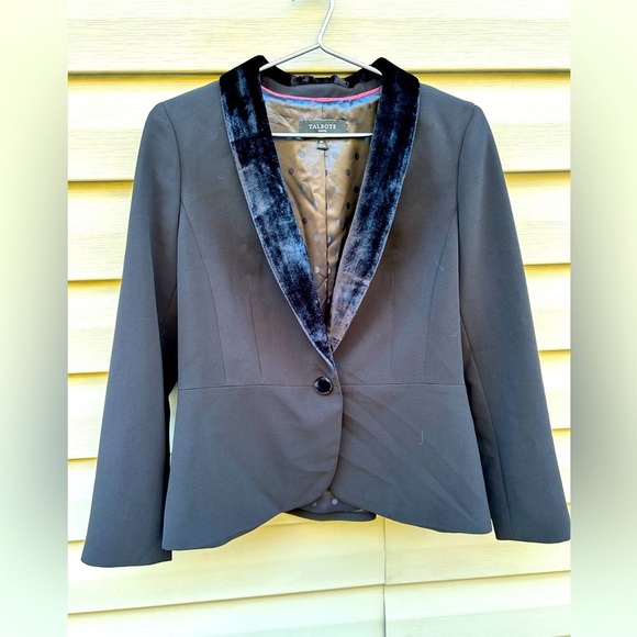 Talbots Jackets & Blazers - Talbots 6P black velvet trim blazer jacket academia office old money